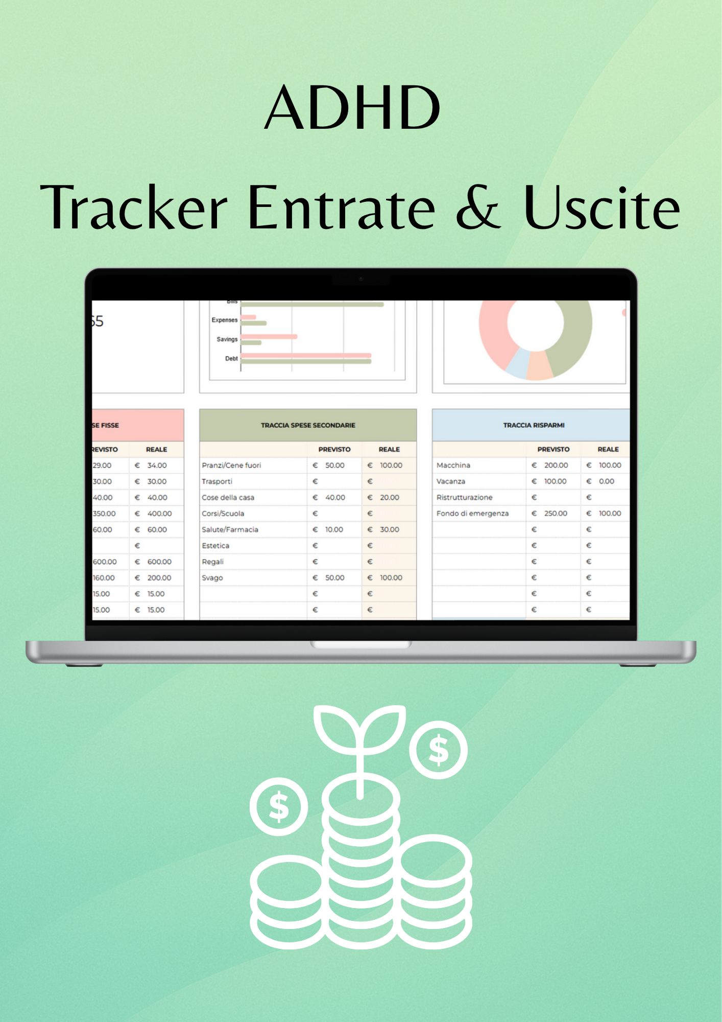 ADHD Tracker Entrate & Uscite ( gestione denaro )