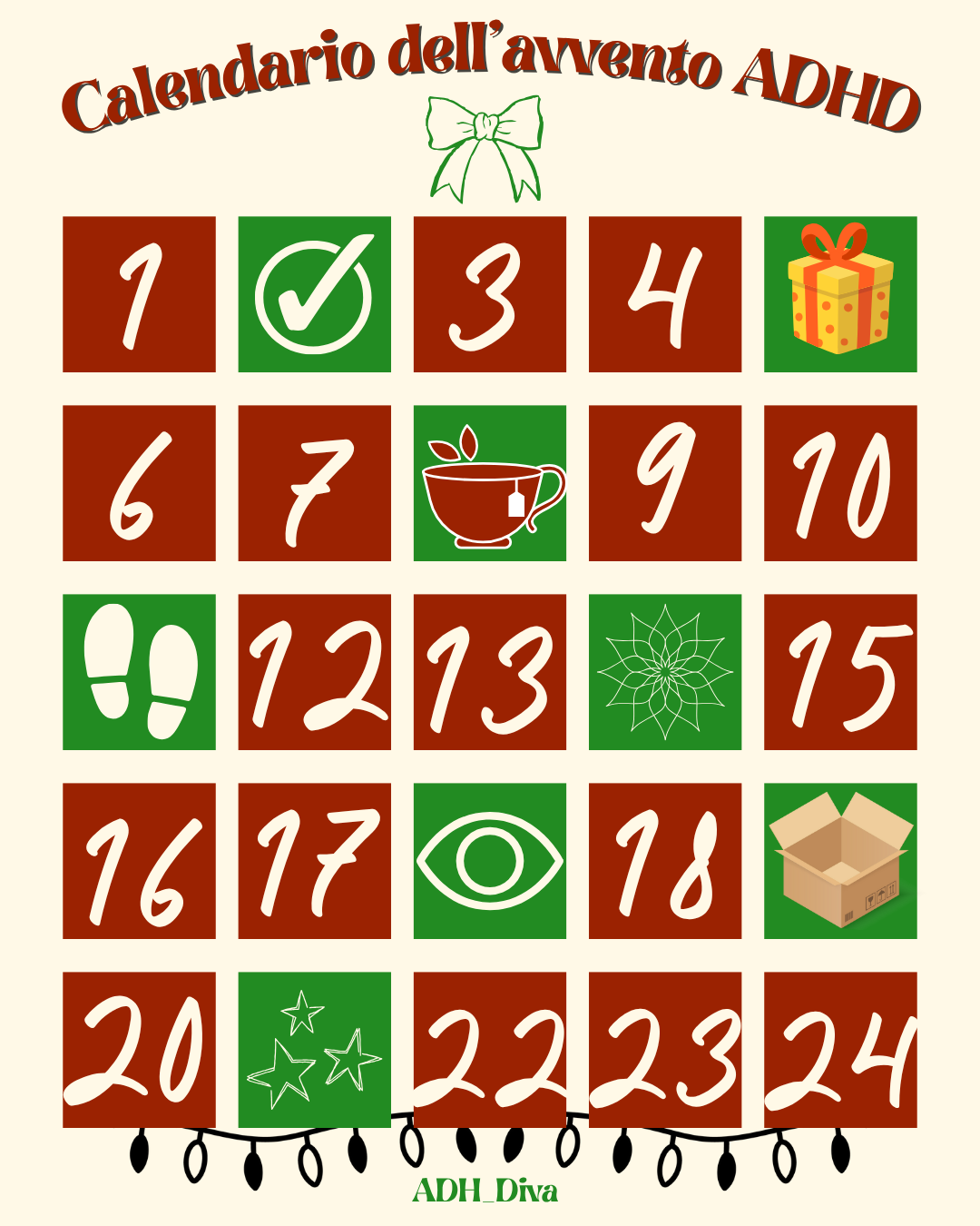 Calendario dell'avvento per ADHD|PDF